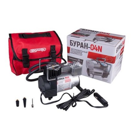 Car compressor, metal., 35 l/min Skyway, bag, 7 atm. , S02001008