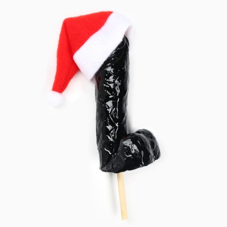 Lollice XXL in the hat "New Year", taste: apple, 140 g. (18+)