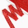 Red braid with lurex, 2.5 cm, in a roll 10 meters