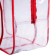 Bag in a hospital with a pocket, red color