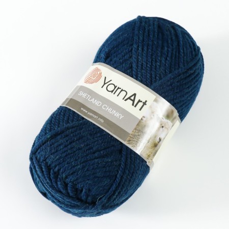 Gingerbread "Shetland Chunky" 50% acrylic, 50% wool 150m/100g (633 marine)-1