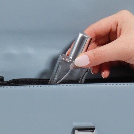 Perfume bottle, with a spray, 15 ml, silver color-13