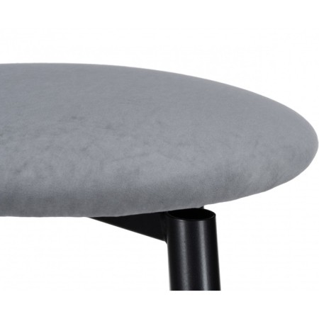 Haric gangtock stool spinning silver, metal/velor, black/gray 36x36x64 cm-4