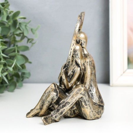 Polystone souvenir "Fighting a couple with heart" 9.5x10.5x14.5 cm-3