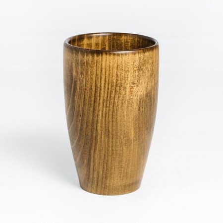 A glass of natural cedar MAGISTRO, 450 ml, 15 × 9.5 cm, brown color-1
