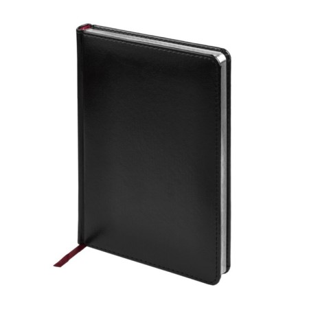 Diary Leduced A5+, 136 sheets of Sidney Nebraska, solid cover, artificial leather, lies, a silver cut, a key 70 g/m2, black-1