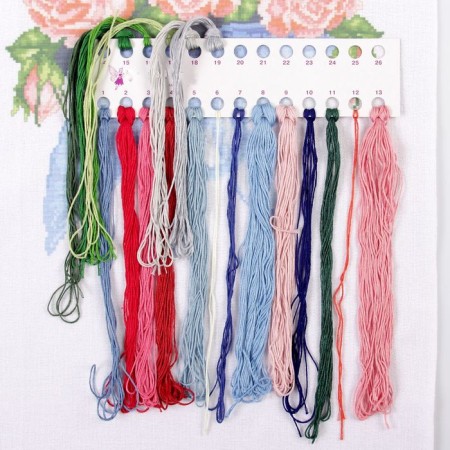 Set for embroidery the rushnik with a cross "Swans and Roses", HB, 1.5 m-2
