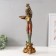 Polystone candlestick with a clock "Frog in the crown" 17x14.5x57.5 cm