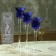 Glass candlestick set 3 pcs "velvet night" height 26cm, 23 cm, 20 cm