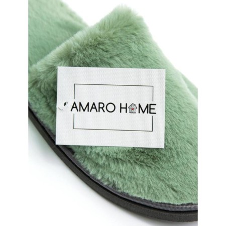 Slippers female closed nose, size 36-38, emerald color-6