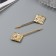 Invisibility for hair "Bente" (set 2 pcs) squares, 5 cm, gold