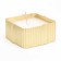Candle "Square" in a candlestick with narrow faces of gypsum, 7.5x3.5cm, gold