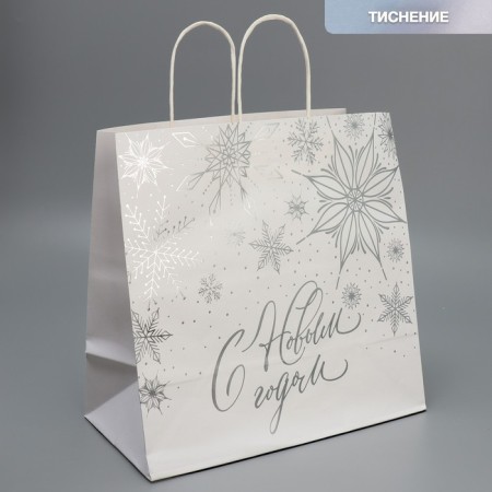 Package gift craft Winter, 32 x 28 x 15 cm, New Year-1