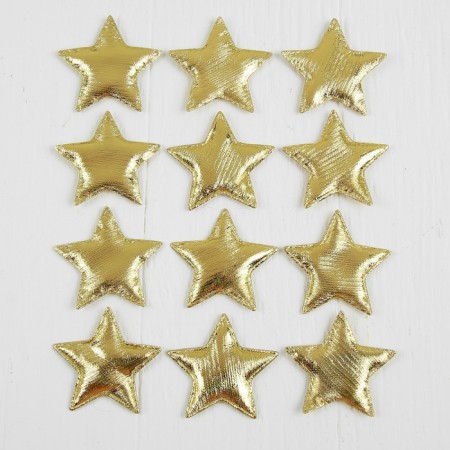 The stars are decorative, set of 12 pcs., Size 1 pc. 5.5 × 5.5 cm, color gold