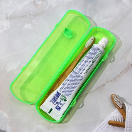 Case for toothbrushes and pasta, green, 21 x 5.5 cm-4