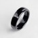 Ring Ceramics "Rhinest", 6 mm, black color, 19 size