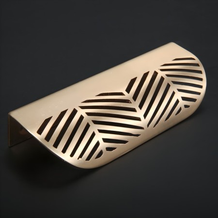 Cappio handle, m/o 96 mm, with a pattern, matte gold color-5