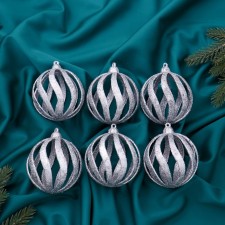 Set of balls plastic D-8 cm, 6 pcs 