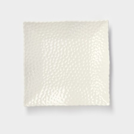 Ceramic square "airiness", d = 19 cm, white color