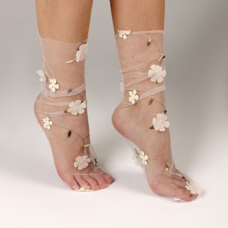 Carnival accessories, white, flowers-2