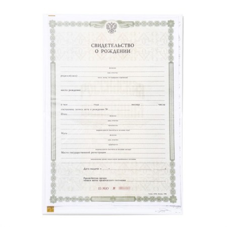 Folder for birth certificate "Bunny", A5-5