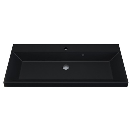 Sink uperwood Classic Quartz 100 cm, quartz, black matte, coal-1