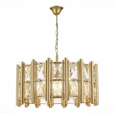 Люстра подвесная St Luce. SL1623.203.08. Corsia. 8х40 Вт, E14, 65х65х32 см, цвет шампань