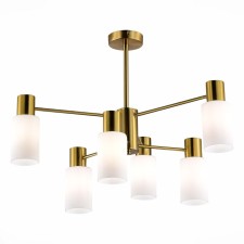 Ceiling EVOLUCE lamp. Sle1139-302-06. Gessi. 6x60 watts, E14, 68x68x48 cm, brass color