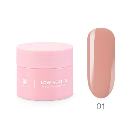 Low -temperature single -phase color gel AdricoCo Low Heat, No. 01 Ginger, 15 ml