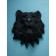 The wall figure "Leo's head", polystone, 50 cm, black matte color
