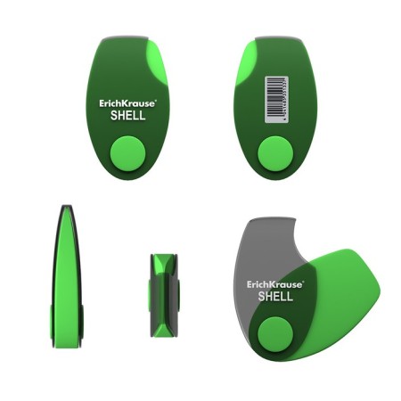 Eraser in the plastic case Erichkrause Shell, soft, hypoallergenic, mix-4
