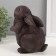 Figure "Rabbit No. 3 gray-brown" 16 x 10.5 x 12.5 cm
