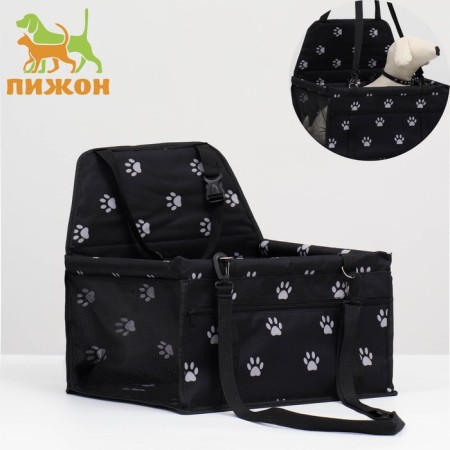 Car Seats for animals 40*30*25 cm, black with white paws