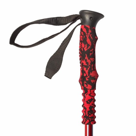Scandinavian walking onLitop, telescopic, 3 sections, aluminum, up to 135 cm, 1 pcs., Red/blue color,-6