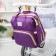Bag backpack for mom and baby with a changing rug, purple color