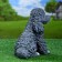 Garden figure "dog Poodle" 17x29x29cm