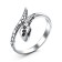 Ring "Snake", silvering with oxidation, black color, 16.5 size