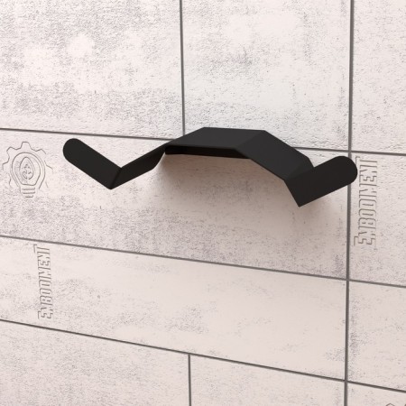 Super -resistant holder for a garden hose, wall -mounted, with protection against fracture, black-1