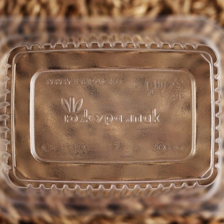 Container plastic disposable "Yuzhuralpak", KR-12, 500 ml, 11.2 × 8.6 × 10.5 cm, the color is transparent-2