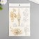 Tattoo on the body gold/silver "Flowers" 21x15 cm