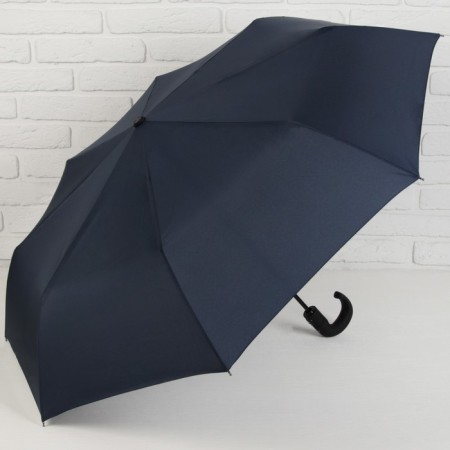 Automatic "plain" umbrella, 3 additions, 8 spokes, r = 51 cm, blue color