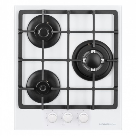 Honing surface HOMSAIR HGG433TGCWH, gas, 3 burners, white