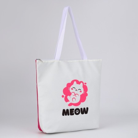 Шопер Meow, на молнии, 37х32х10см-3
