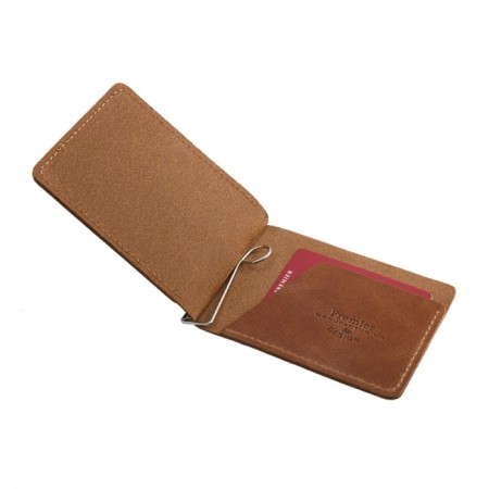Z-933-40 purse with a clip of Z-933, brown Pull-AP-40-3