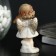 Polystone souvenir "Angel-girl with puffy cheeks with a bear" 9x3.5x3.5 cm