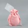 Suede bag “with love”, red, embossing, 9 × 12 cm