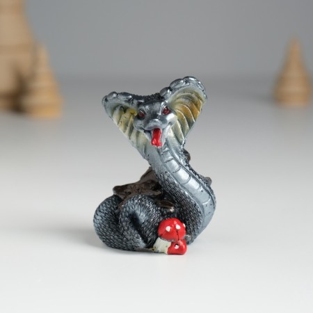 Polystone souvenir "Dark snake with fly agaric" mix 4.3x3.5x6 cm-1