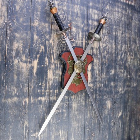 Souvenir weapons on the tablet "Knight's tournament", two swords on the shield, 71cm-1
