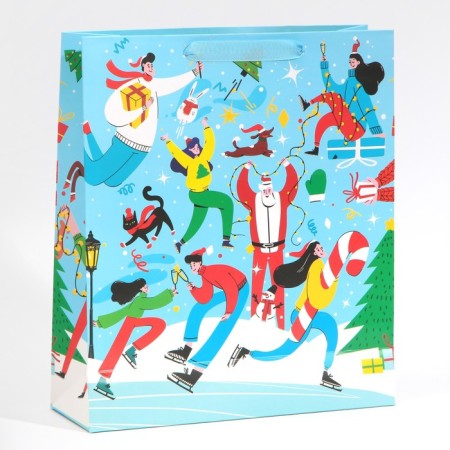 Laminated vertical “Winter skating rink”, m 26 x 30 x 9 cm, New Year-3