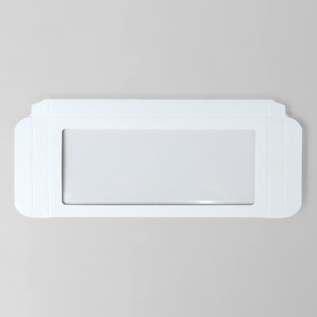 Gift box for tiles of chocolate, white with a window, 17.1 x 8 x 1.4 cm-2